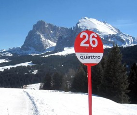 Signage on the ski slopes